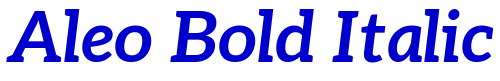 Aleo Bold Italic police de caractère